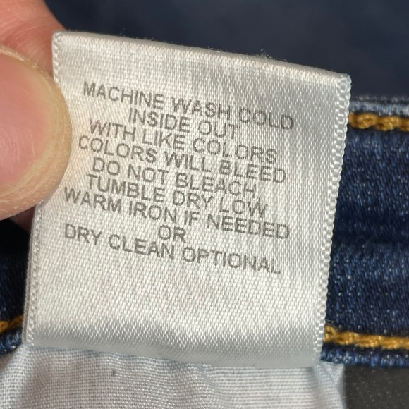 Flying Monkey Mid Rise Ankle Skinny Blue Jeans Distressed Dark Wash Womens 25 - Picture 9 of 13